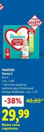 Lidl PAMPERS Pantsy 5 oferta