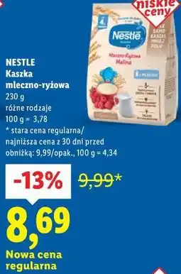 Lidl NESTLE Kaszka mleczno-ryżowa oferta