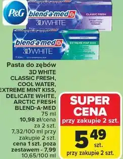 Carrefour Pasta do zębów 3D White Blend-a-med (różne rodzaje) oferta