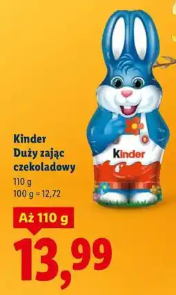 Lidl Kinder Duży zając czekoladowy oferta