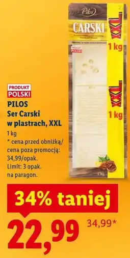Lidl PILOS Ser Carski w plastrach, XXL oferta