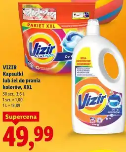 Lidl VIZIR Kapsułki lub żel do prania kolorów, XXL oferta