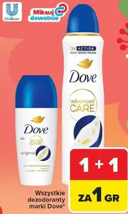 Carrefour Wszystkie dezodoranty marki Dove oferta