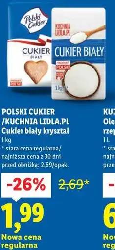 Lidl POLSKI CUKIER / KUCHNIA LIDLA.PL Cukier biały kryształ oferta