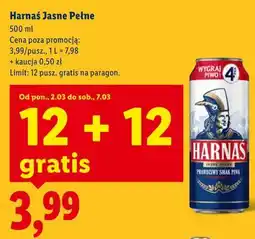 Lidl Piwo Harnaś Jasne Pełne oferta