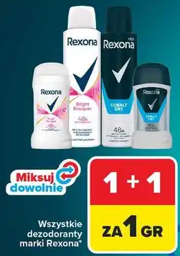 Carrefour Wszystkie dezodoranty marki Rexona oferta