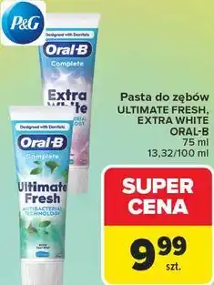 Carrefour Pasta do zębów Ultimate Fresh, Extra White Oral-B oferta