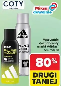 Carrefour Wszystkie dezodoranty marki Adidas (różne rodzaje) oferta