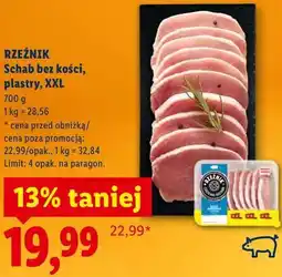 Lidl RZEŹNIK Schab bez kości, plastry, XXL oferta