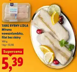 Lidl TARG RYBNY LIDLA Miruna nowozelandzka, filet bez skóry oferta