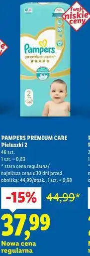 Lidl PAMPERS PREMIUM CARE Pieluszki 2 oferta