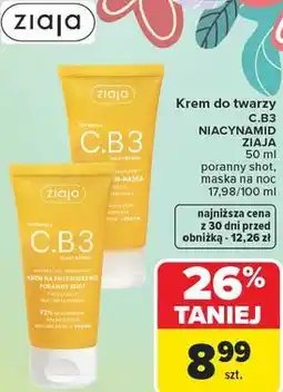 Carrefour Krem do twarzy C.B3 Niacynamid Ziaja oferta