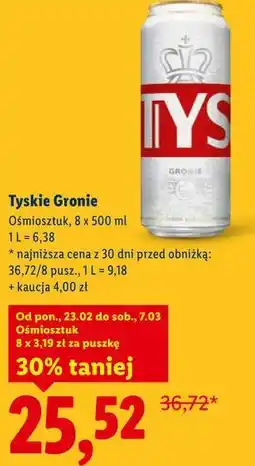 Lidl Piwo Tyskie Gronie Ośmiosztuk oferta