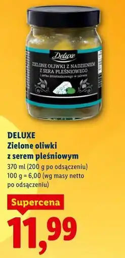 Lidl DELUXE Zielone oliwki z serem pleśniowym oferta