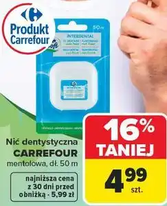 Carrefour Nić dentystyczna CARREFOUR mentolowa, dł. 50 m oferta