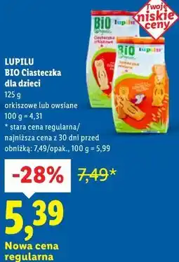Lidl LUPILU BIO Ciasteczka dla dzieci oferta