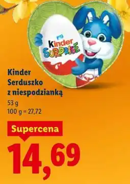 Lidl Kinder Serduszko z niespodzianką oferta