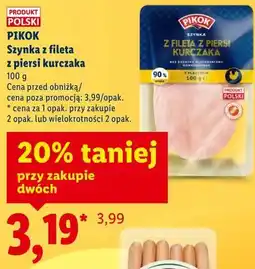 Lidl PIKOK Szynka z fileta z piersi kurczaka oferta