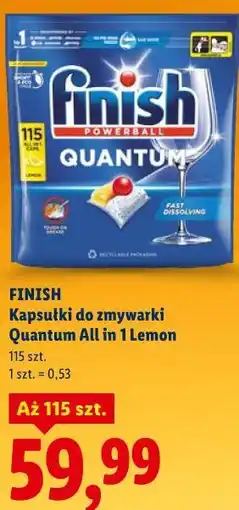 Lidl FINISH Kapsułki do zmywarki Quantum All in 1 Lemon oferta