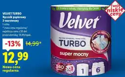 Lidl VELVET TURBO Ręcznik papierowy 3-warstwowy oferta