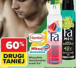 Carrefour Wszystkie dezodoranty marki Fa (różne rodzaje) oferta