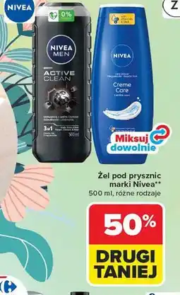 Carrefour Żel pod prysznic marki Nivea oferta