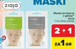 Carrefour Maska do twarzy z glinką ZIAJA 7 ml (różne rodzaje) oferta