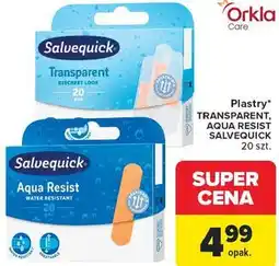 Carrefour Plastry TRANSPARENT, AQUA RESIST SALVEQUICK 20 szt oferta