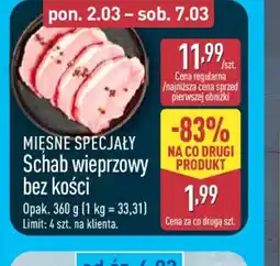 ALDI Schab wieprzowy bez kości oferta