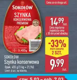 ALDI Sokołów Szynka konserwowa oferta