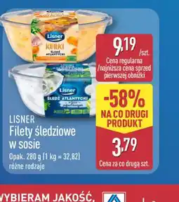 ALDI Lisner Filety śledziowe w sosie oferta
