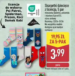 ALDI Skarpetki dziecięce z licencją oferta