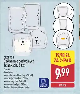 ALDI Szklanka Crofton o podwójnych ściankach oferta