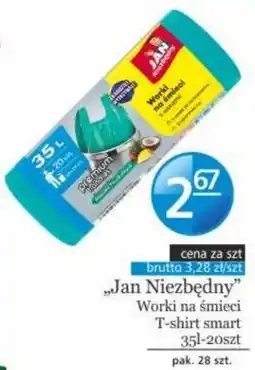 Specjał „Jan Niezbędny" Worki na śmieci T-shirt smart 35 l oferta