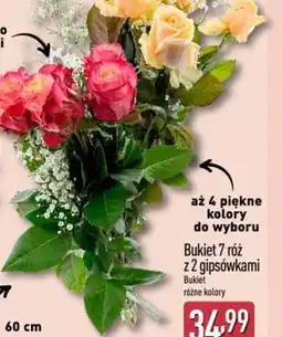 ALDI Bukiet 7 róż z gipsówkami oferta