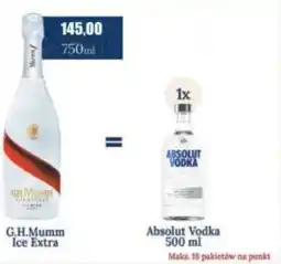 Specjał G.H.Mumm Ice Extra / Absolut Vodka oferta