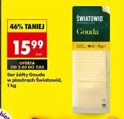 Biedronka Ser żółty Gouda w plastrach oferta