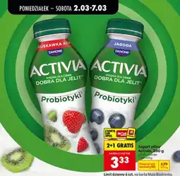 Biedronka Jogurt pitny Activia różne rodzaje oferta
