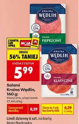 Biedronka Salami pieprzowe oferta