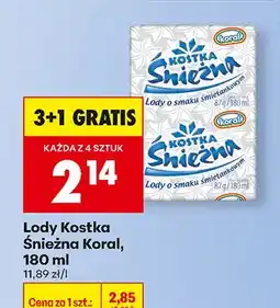 Biedronka Lody o smaku śmietankowym oferta