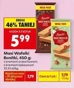 Biedronka Maxi wafelki z kremem orzechowym oferta