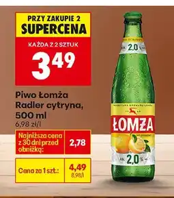 Biedronka Piwo Radler cytryna oferta