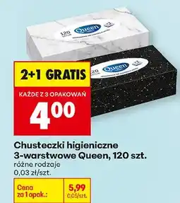 Biedronka Chusteczki higieniczne 3-warstwowe różne rodzaje oferta