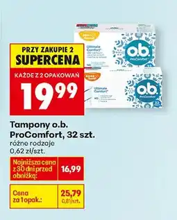 Biedronka Tampony ProComfort różne rodzaje oferta