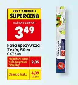 Biedronka Folia spożywcza Zosia oferta