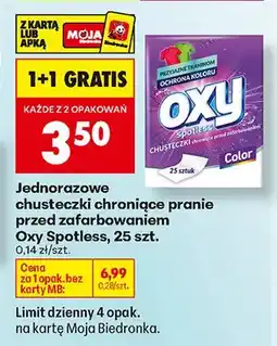 Biedronka Chusteczki ochronne pranie przed zafarbowaniem Spotless Color oferta