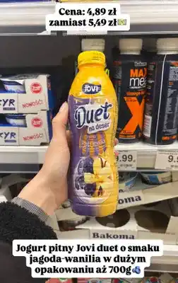 Dino Jogurt pitny duet jagoda-wanilia oferta