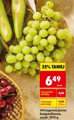 Biedronka Winogrona jasne bezpestkowe, opak oferta