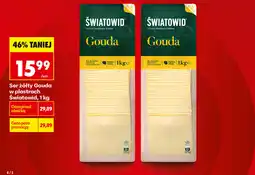 Biedronka Ser żółty Gouda w plastrach Światowid oferta