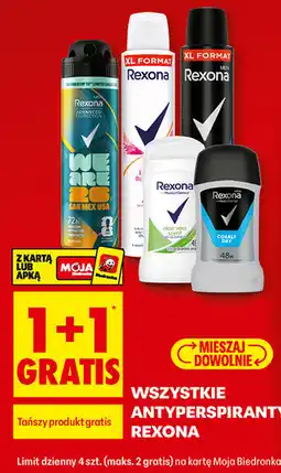 Biedronka Wszystkie antyperspiranty Rexona oferta